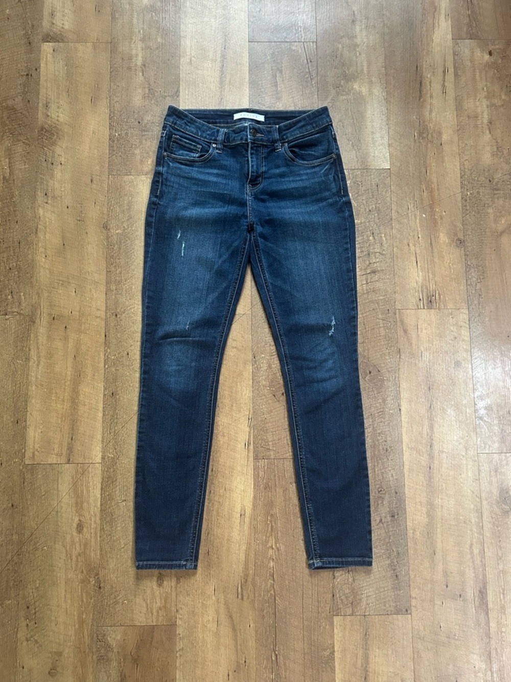 Eunina “Jude” Ankle Skinny Jeans Size 5 Mid Rise Dark Wash Stretch Denim
